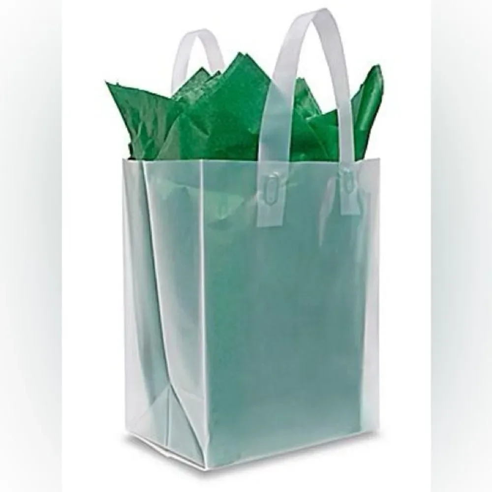 Uline 30 Count Clear Frosted Party Bags/Gift Bags (NEW)